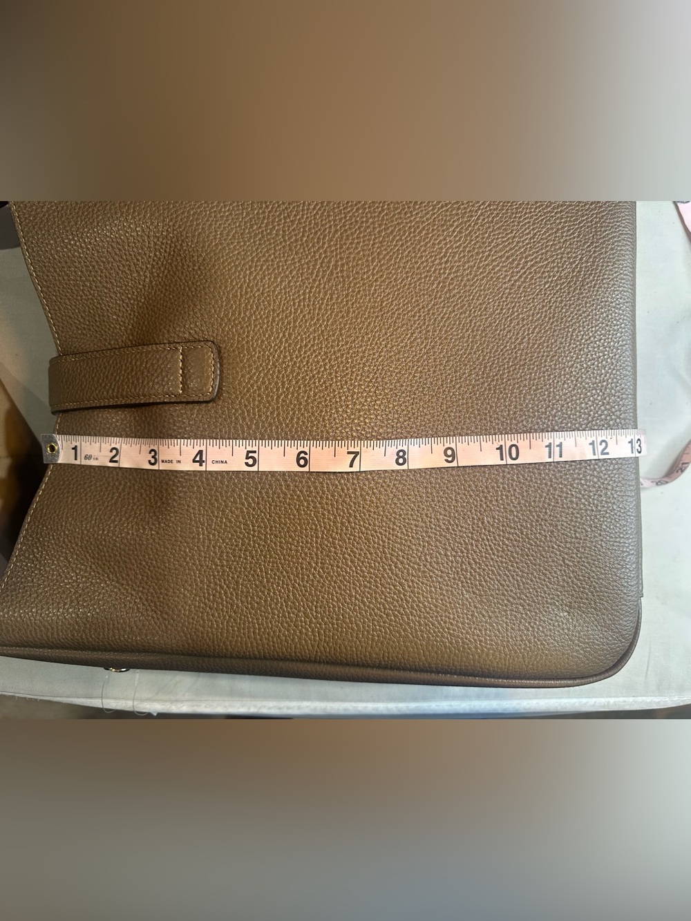 NWT Coach Taupe Brown Pebbled Leather Shoulder Bag with Gold Hardware - Picture 13 of 13